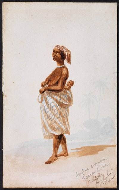 Mujer Nativa, Sierra Leona de Thomas Baines